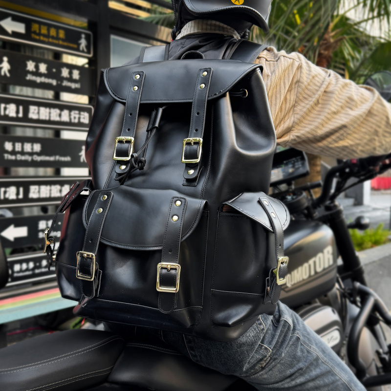 Luxury Bags For School - Nieuwkomers Leren rugzak Luxe heren echte