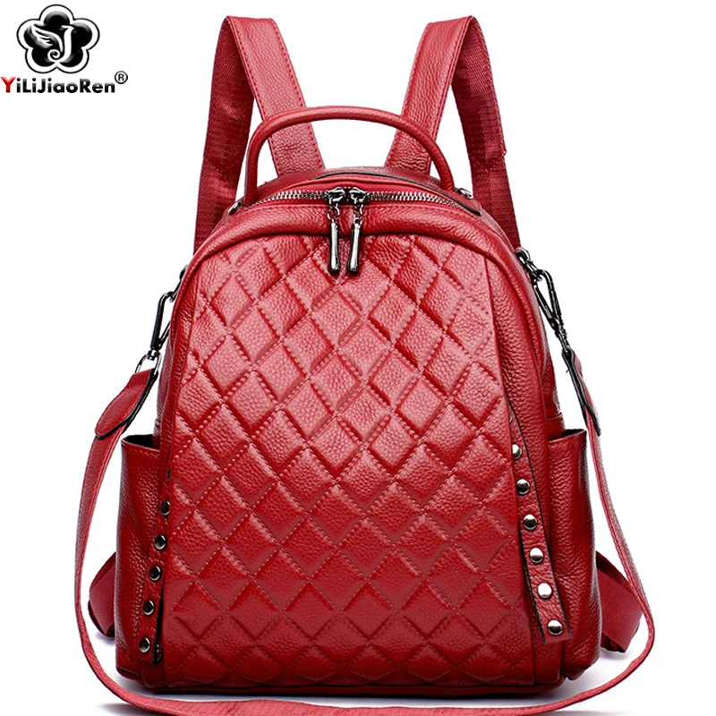 Luxury Bags For School - Echt lederen rugzak dames schoudertas luxe