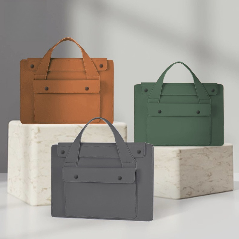 Laptop Bag Leather 15 - Laptoptas voor dames, leren computerhoes voor