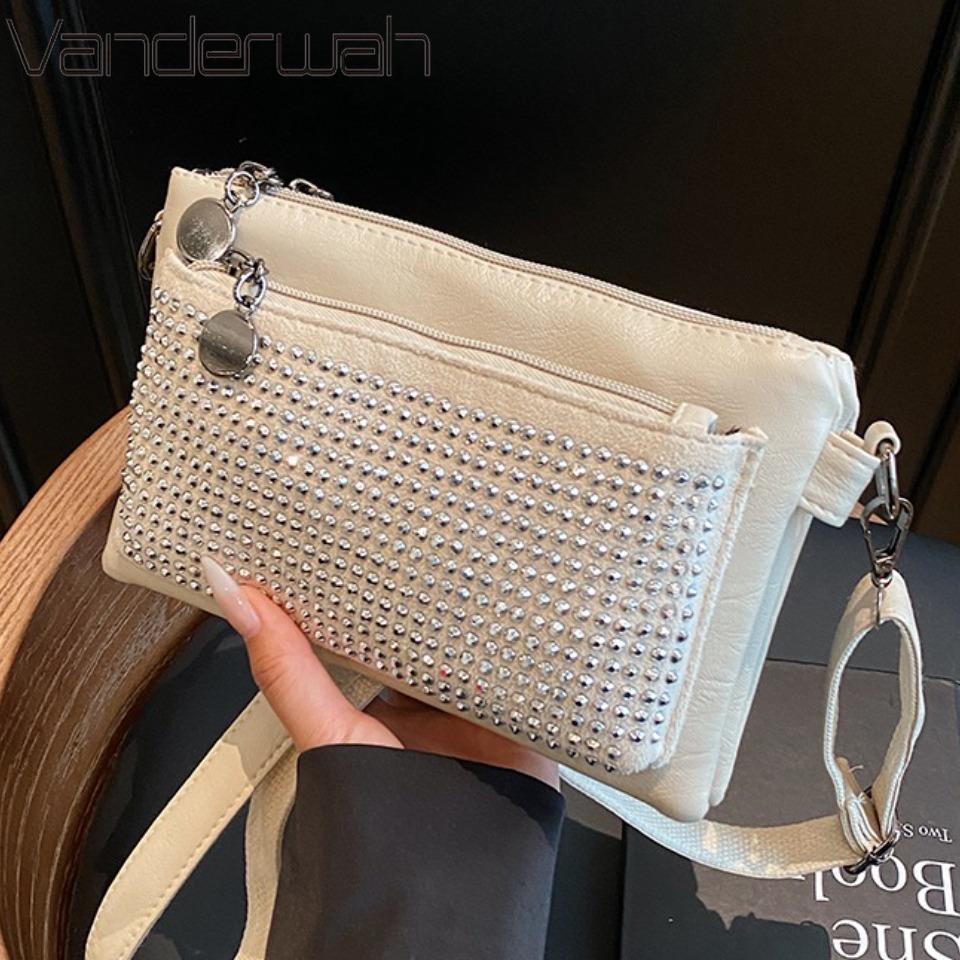 Luxury Bags Level - Aangepaste A-niveau Strass Sprankelende Drielaagse Tas