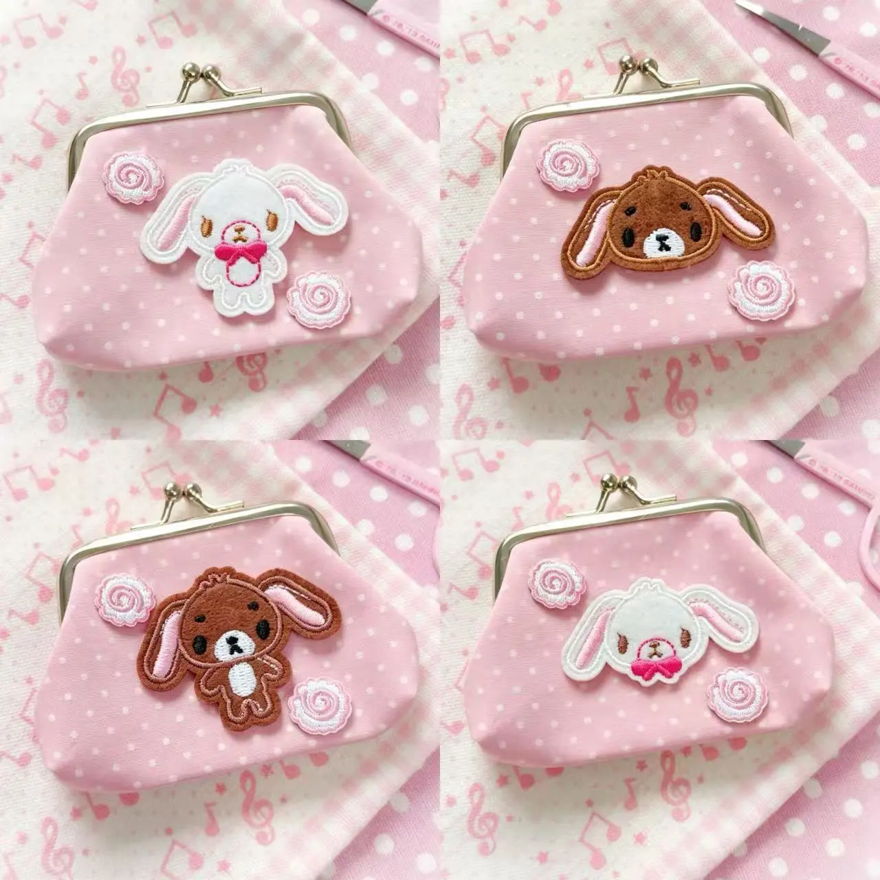 Key Holder Leather Pouch - Sanrio Sugar Bunnies Mini Portemonnee van