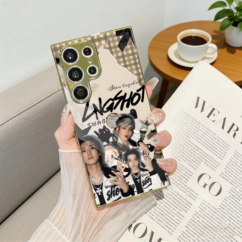 Luxury Bags Quotes - Kpop Band L-LNGSHOT Telefoonhoesje Luxe Gegalvaniseerde