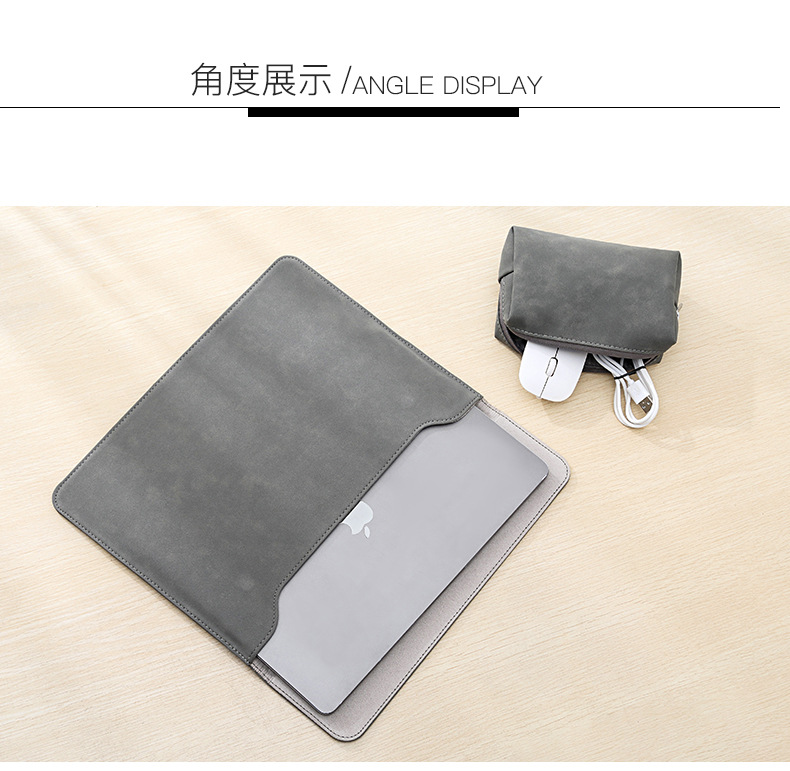 Laptop Bag Leather 15 - Laptophoes voor Macbook A3449 Air 13,