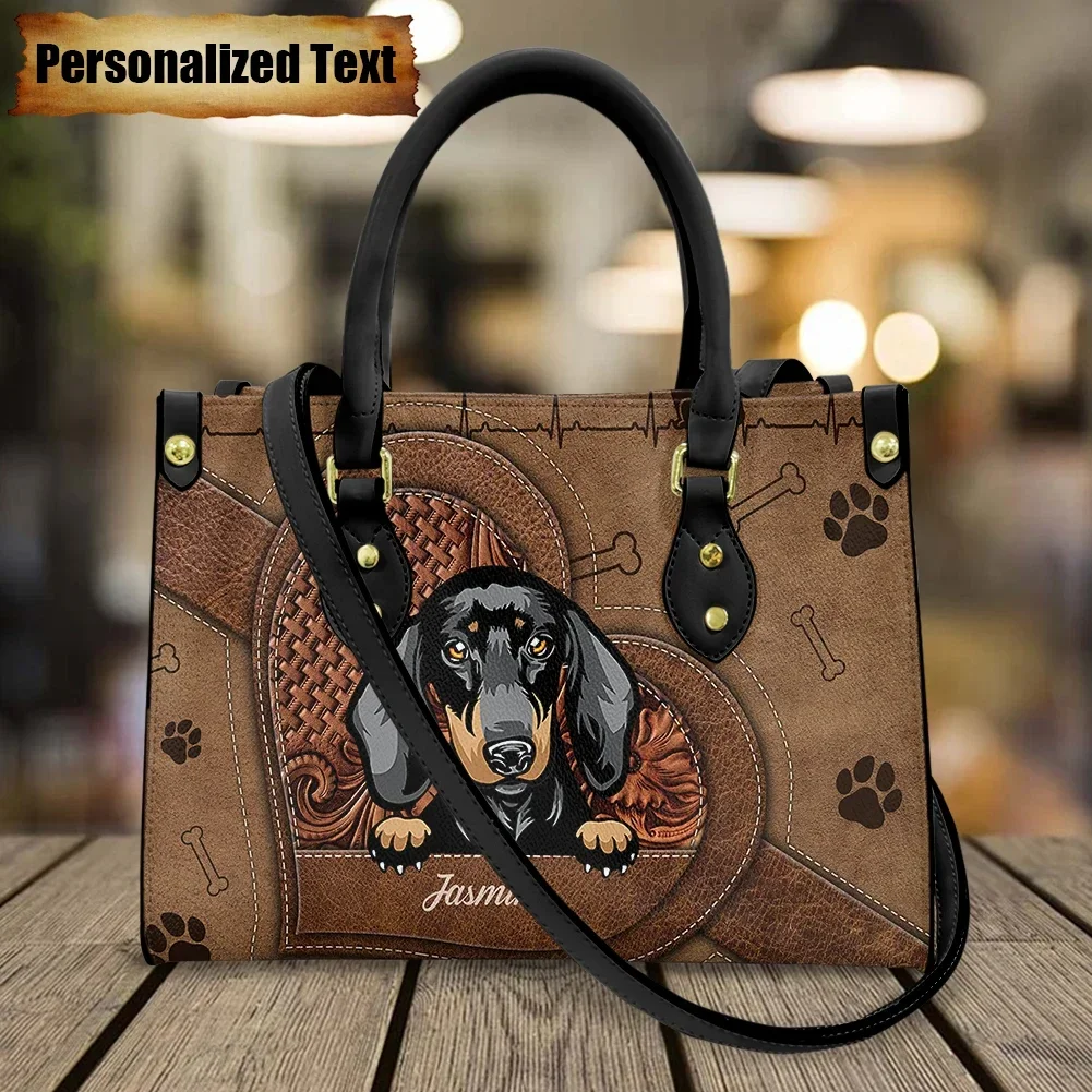 Luxury Bags Name For Women - Leren schoudertassen voor dames Gepersonaliseerde naam