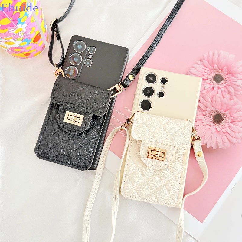 Luxury Bags Quotes - Portemonnee-hoesje met schouderband voor Samsung Galaxy
