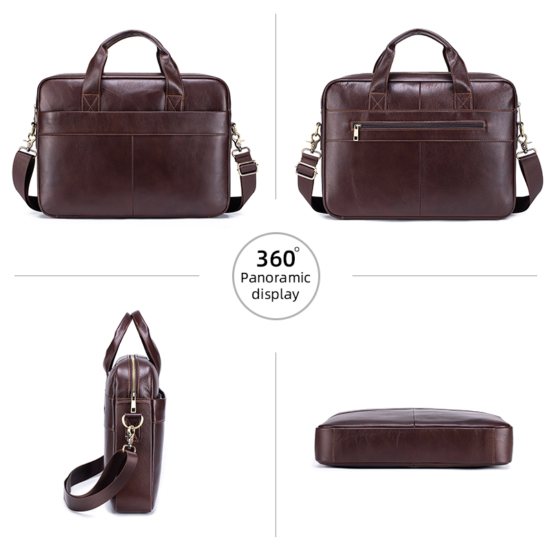 Echt lederen herenaktentas Zac - Luxury Bags For School recensie en prijs