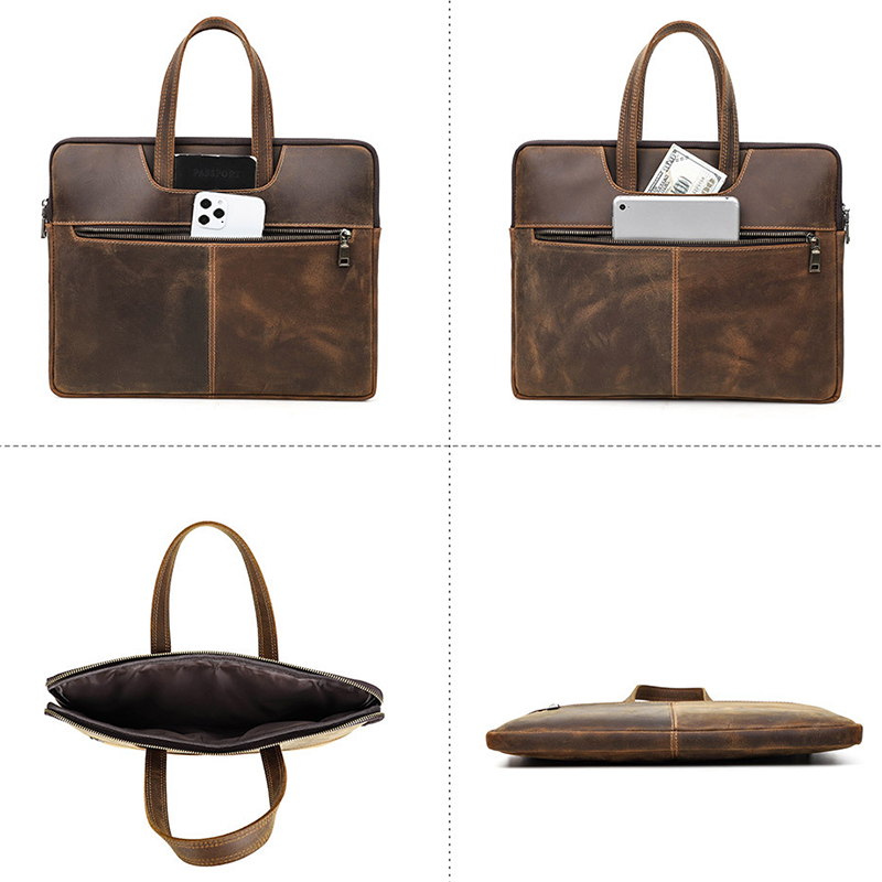 Mannen Aktetas Echt Leer Lapto - Laptop Bag Leather 15 recensie en prijs