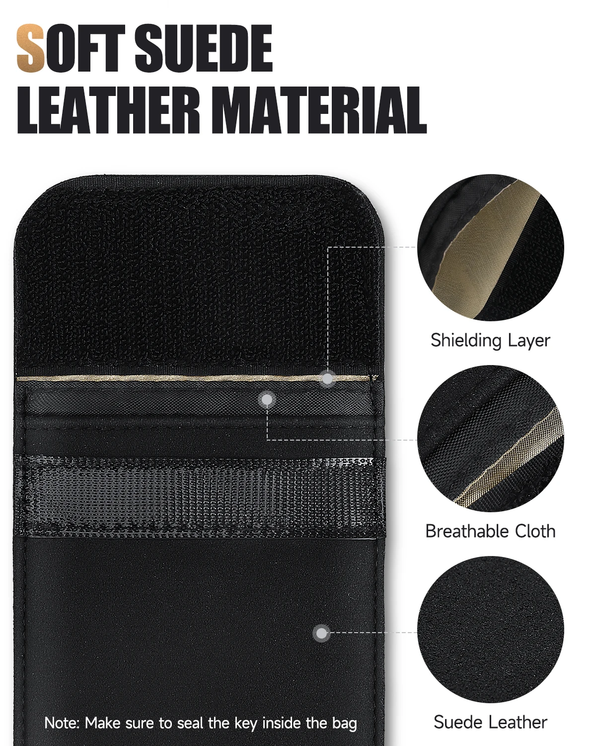 Faraday-zakje voor autosleutel - Key Holder Leather Pouch recensie en prijs
