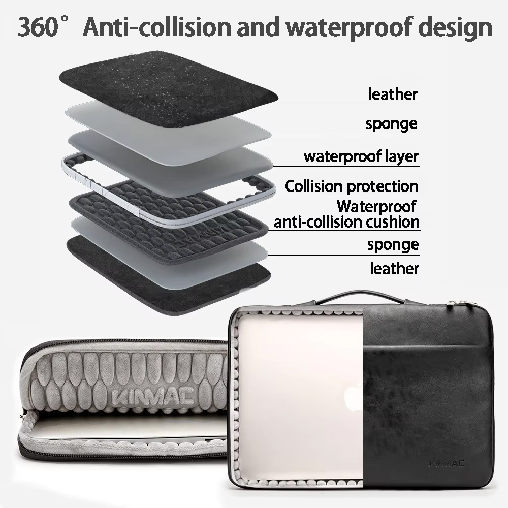 Laptophoes voor Macbook Air Pr - Laptop Bag Leather 15 recensie en prijs