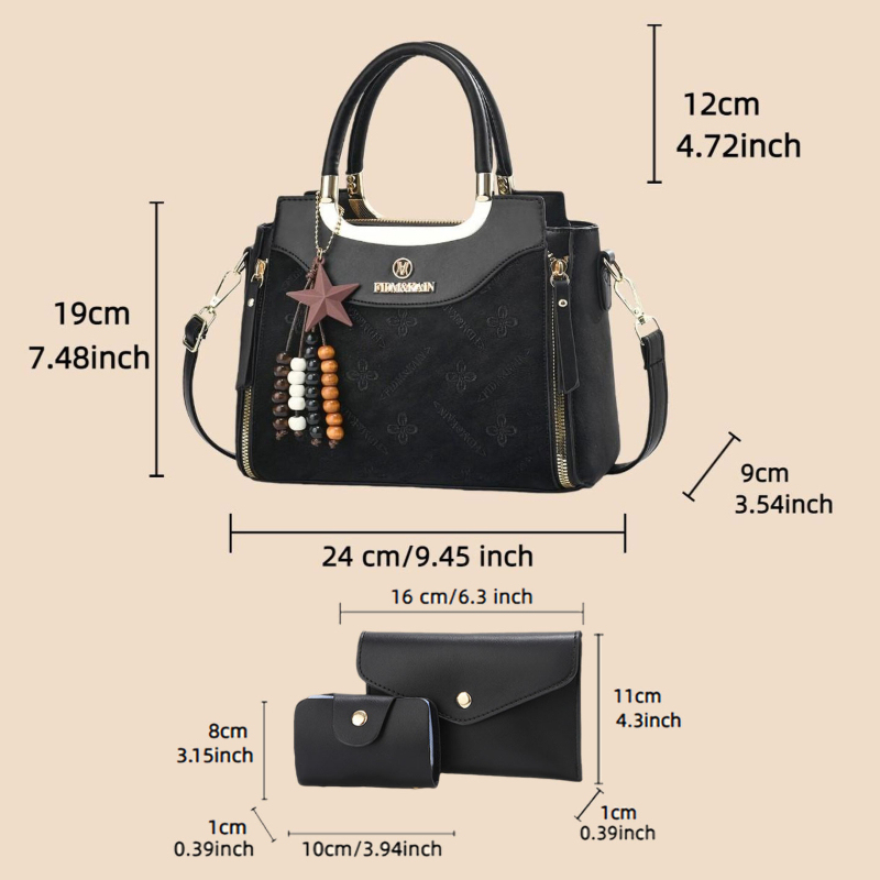 Stijlvolle dameshandtas, effen - Luxury Bags & Leather Repair Of Atlanta recensie en prijs