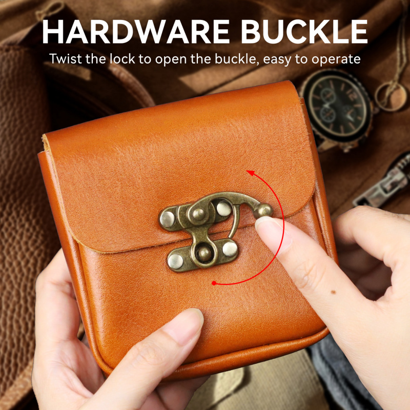 Zachte koeienhuid kleine heupt - Key Holder Leather Pouch recensie en prijs