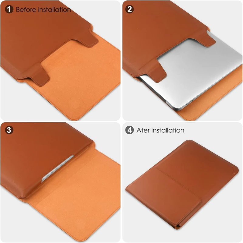 Draagbare lederen laptophoes t - Laptop Bag Leather 15 recensie en prijs