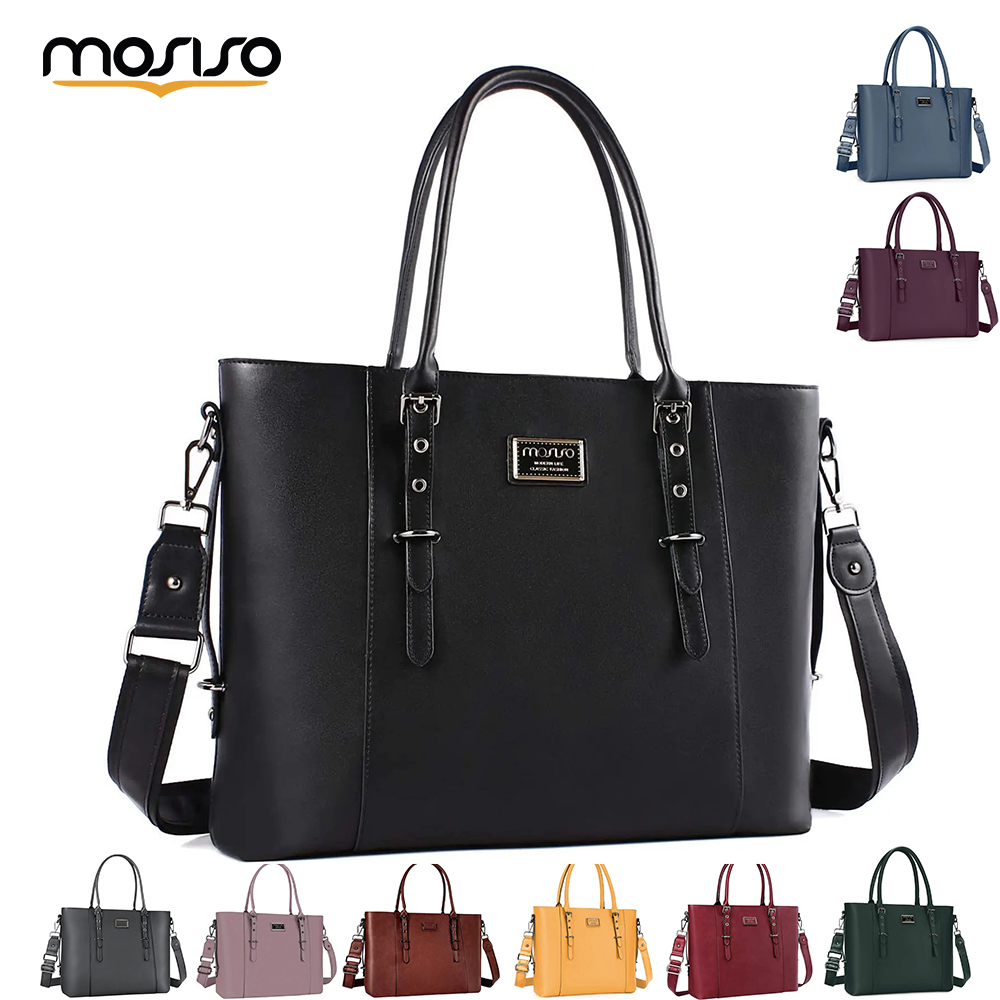 MOSISO Draagtas voor Vrouwen M - Laptop Bag Leather 15 recensie en prijs