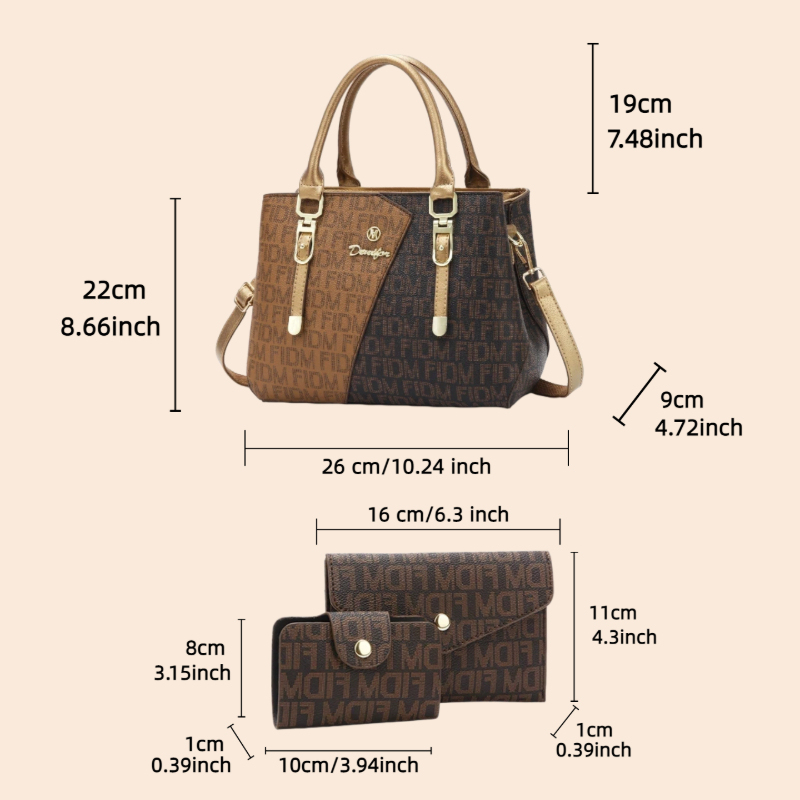 3-delige dames tasset, luxe pr - Luxury Bags & Leather Repair Of Atlanta recensie en prijs