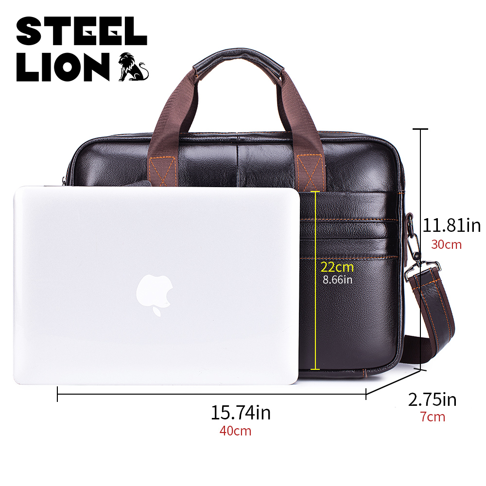 STEEL LION leren herenaktentas - Laptop Bag Leather 15 recensie en prijs