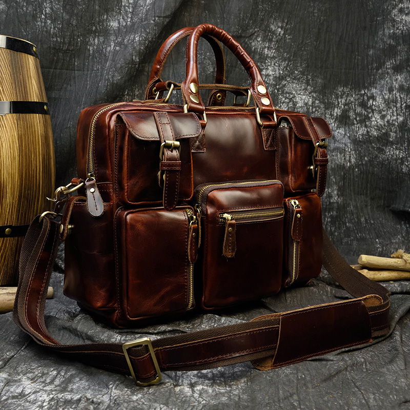 Mannen Echt Lederen Aktetas Fi - Laptop Bag Leather 15 recensie en prijs