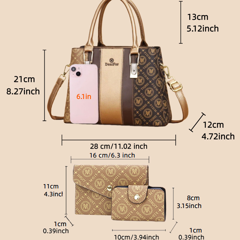 3-delige set dameshandtassen m - Luxury Bags & Leather Repair Of Atlanta recensie en prijs