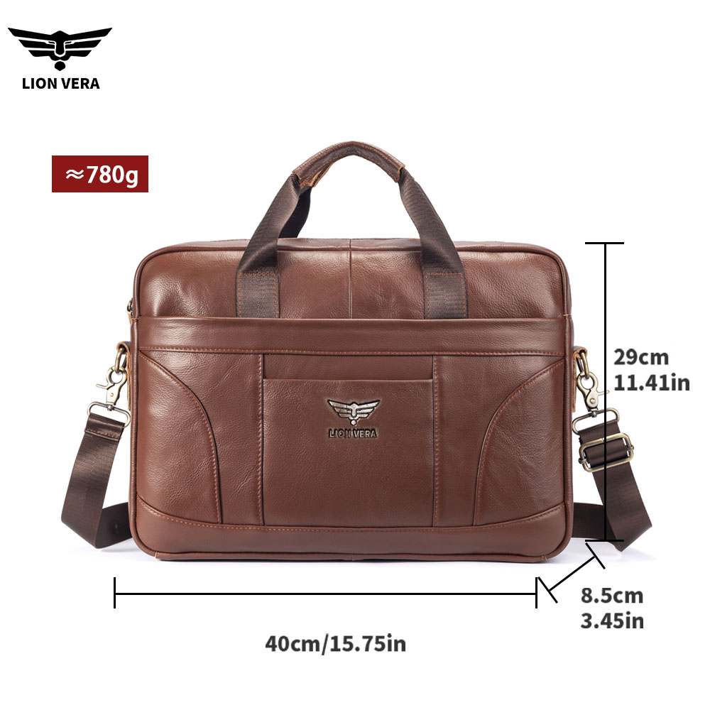 LION VERA Echt lederen zakelij - Laptop Bag Leather 15 recensie en prijs