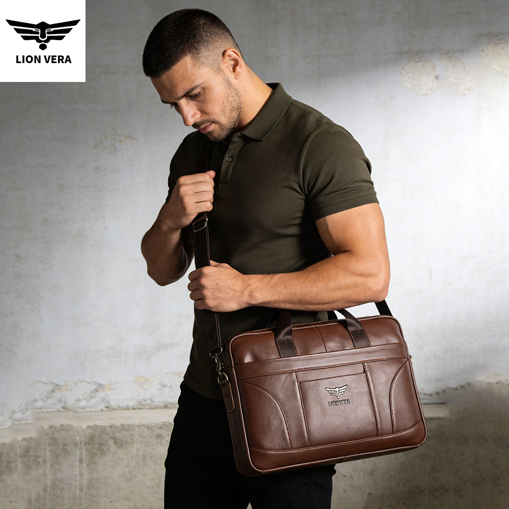 LION VERA Echt lederen zakelij - Laptop Bag Leather 15 recensie en prijs